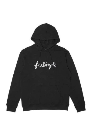 ANDFEELINGS Φούτερ με Κουκούλα Feelings Logo Hoodie - Μαύρο