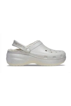 CROCS Classic Platform GlitterLined Clog W - SILVER