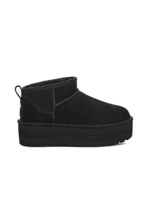UGG Γυναικεία Μποτάκια Classic Ultra Mini Platform Μαύρα