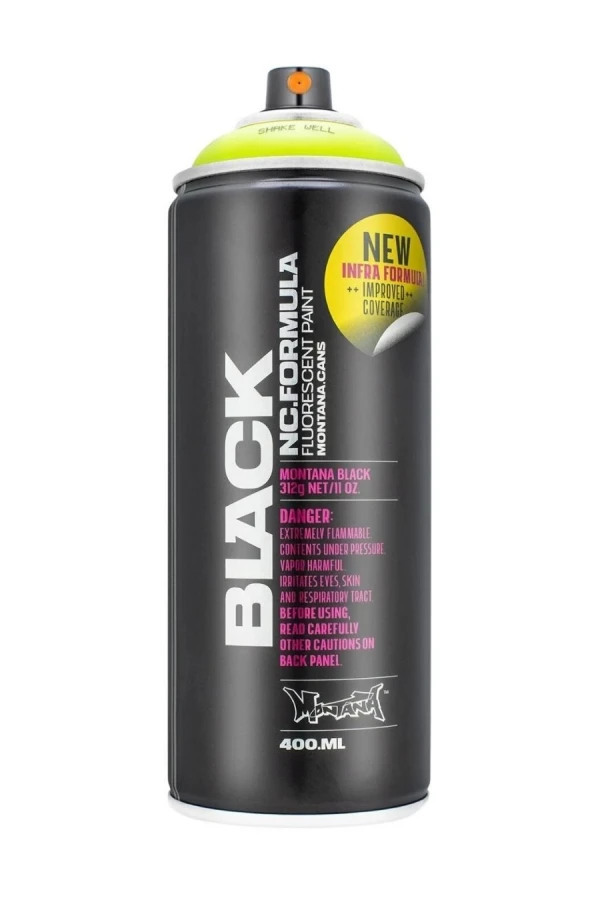 MONTANA CANS SPRAY CANS MONTANA BLACK INFRA CANS 400ML - fluorescent
