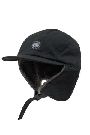 SANTA CRUZ Unisex Καπέλο Opus Dot Label Trapper Hat - ΜΑΥΡΟ