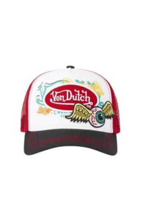 VON DUTCH Trucker Καπέλο Red Eyeball - VD/0/CAS1/PAT/RED 