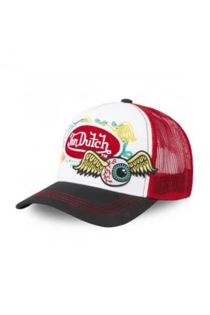 VON DUTCH Red Eyeball Trucker Cap - VD/0/CAS1/PAT/RED