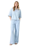 GARCIA Women's Wide Leg Pants - Light Blue