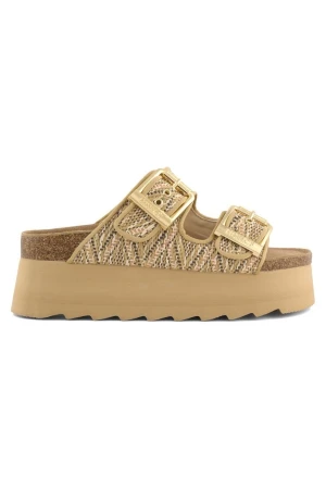 COLORS OF CALIFORNIA Σανδάλια RAFFIA PLATFORM - Natural