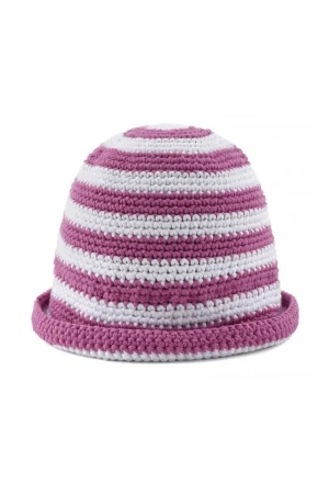 COLORS OF CALIFORNIA Bucket Cotton Hat - Ροζ/Λευκό