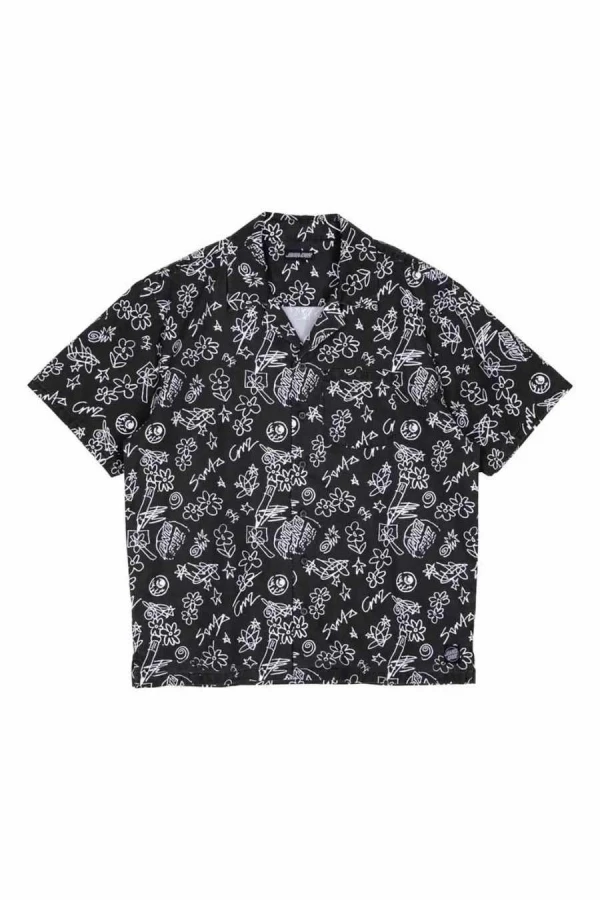 SANTA CRUZ Ανδρικά Πουκάμισα Finn SS Shirt - Μαύρο