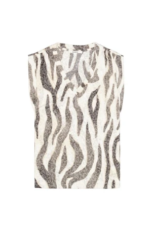 Garcia Γυναικεία V-Neck Μπλούζα - Animal Print