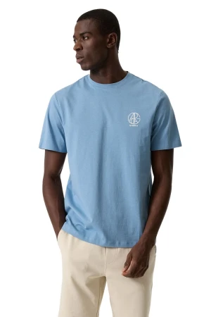 GARCIA Ανδρικό T-Shirt R261200 Γαλάζιο με Minimal Logo