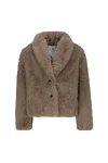 GARCIA GJ2600912 Γυναικείο Faux Fur Μπουφάν - Taupe