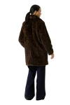 GARCIA GJ2600914 Γυναικείο Faux Fur Παλτό - Leopard Καφέ