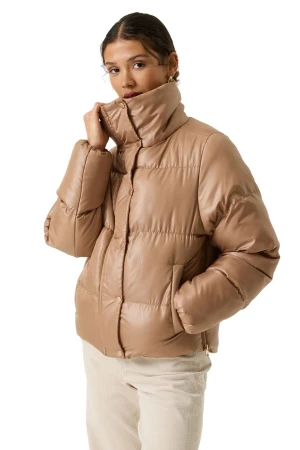GARCIA GJ2600919 Women's Puffer Jacket - Brown