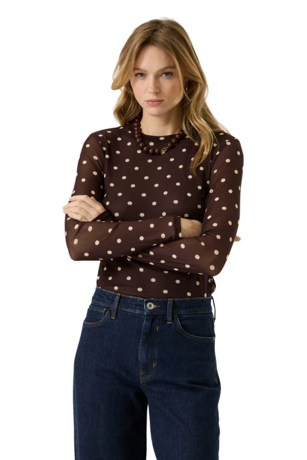 GARCIA U260011 Ladies Long Sleeve Shirt - Brown