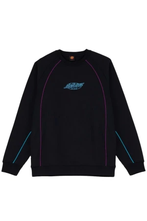 SANTA CRUZ Φούτερ λαιμόκοψη Pinstripe Crew - BLACK
