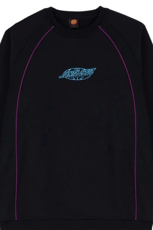 SANTA CRUZ Φούτερ λαιμόκοψη Pinstripe Crew - BLACK