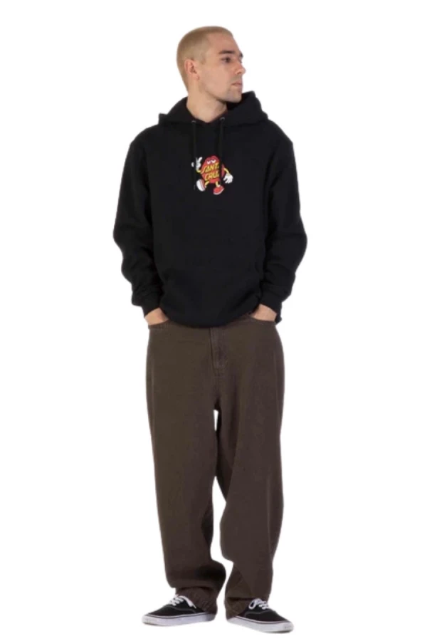 SANTA CRUZ Φούτερ με Κουκούλα Dot Guy Front Hood - BLACK