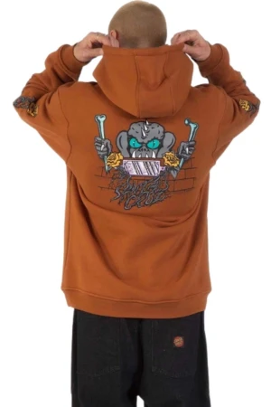 SANTA CRUZ Φούτερ με Κουκούλα Rankine Monster Hood - ORANGE