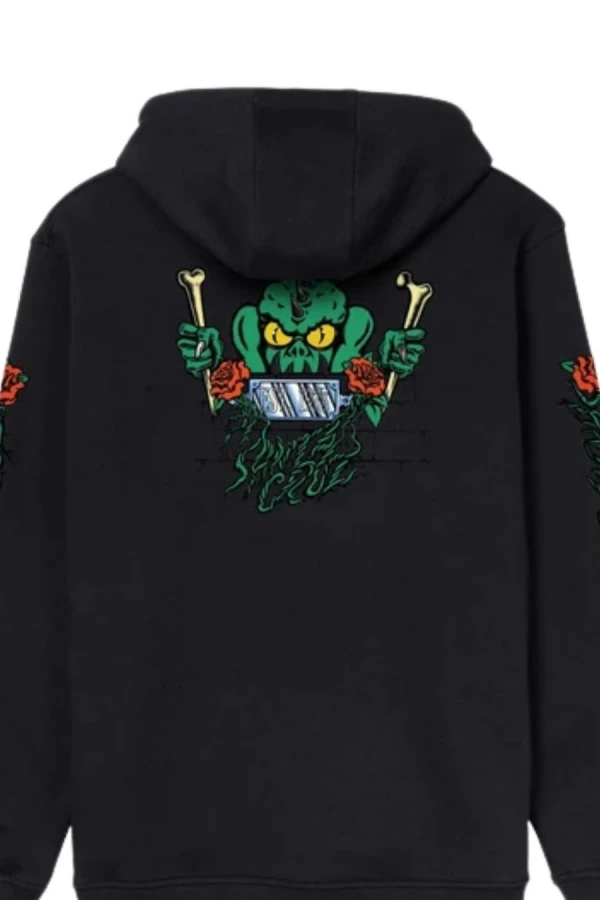 SANTA CRUZ Φούτερ με Κουκούλα Rankine Monster Hood - BLACK