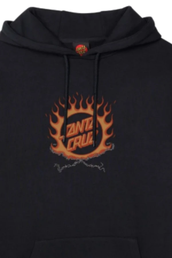 SANTA CRUZ Φούτερ με Κουκούλα Forging Dot Centre Hood - BLACK
