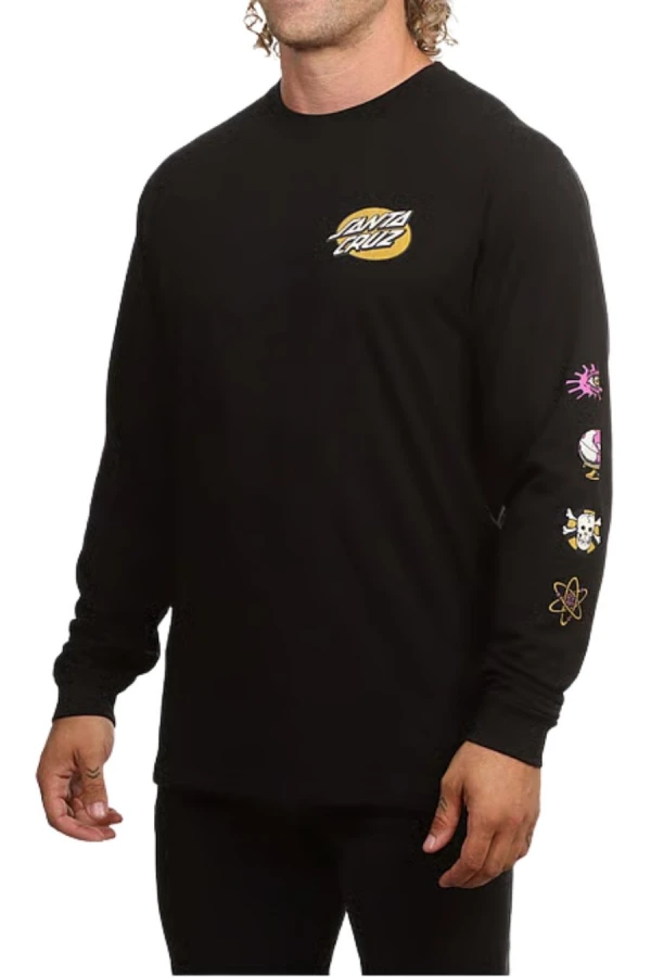 SANTA CRUZ Μακρυμάνικες Μπλούζες Knibbs Cryptic LS T-Shirt - BLACK