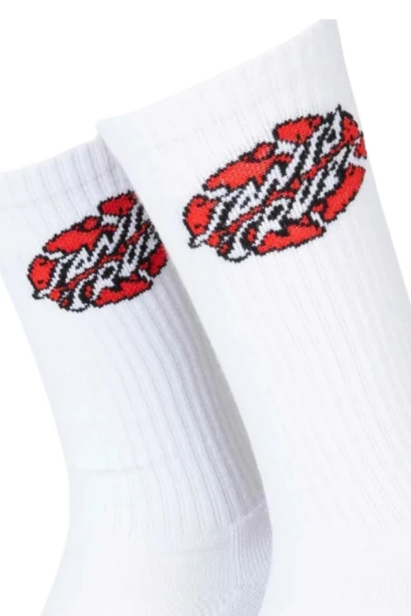 SANTA CRUZ Κάλτσες Broken Dot Sock - WHITE