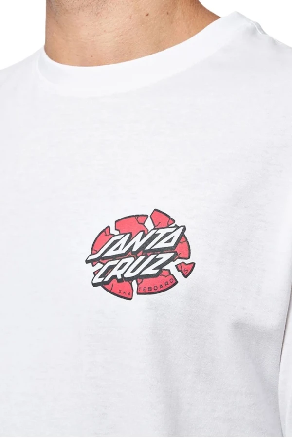 SANTA CRUZ T-Shirts Grabke Exploding Dot T-Shirt - WHITE