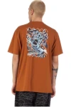 SANTA CRUZ T-Shirts Damaged Hand T-Shirt - ORANGE