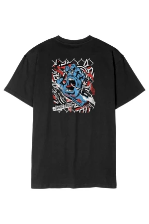 SANTA CRUZ T-Shirts Damaged Hand T-Shirt - BLACK