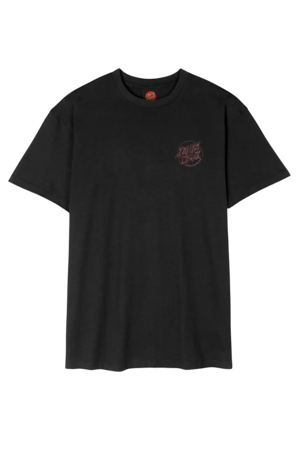 SANTA CRUZ T-Shirts Scourge Dot T-Shirt - BLACK