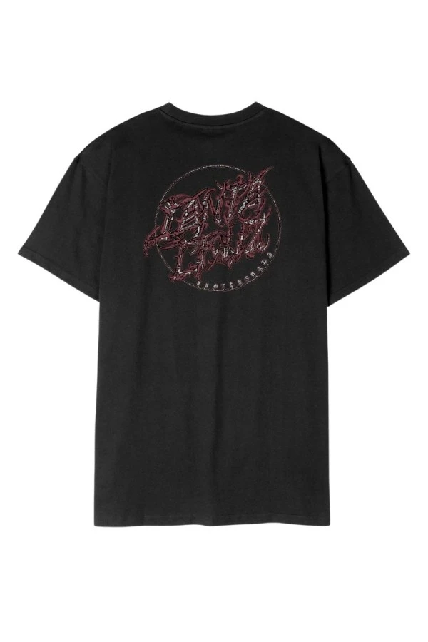 SANTA CRUZ T-Shirts Scourge Dot T-Shirt - BLACK
