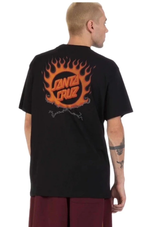 SANTA CRUZ T-Shirts Forging Dot T-Shirt - BLACK