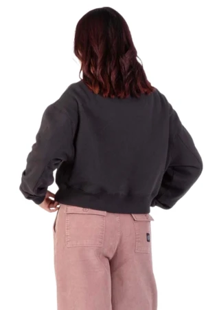 SANTA CRUZ Star Snail Crew Cropped Sweatshirt – Black