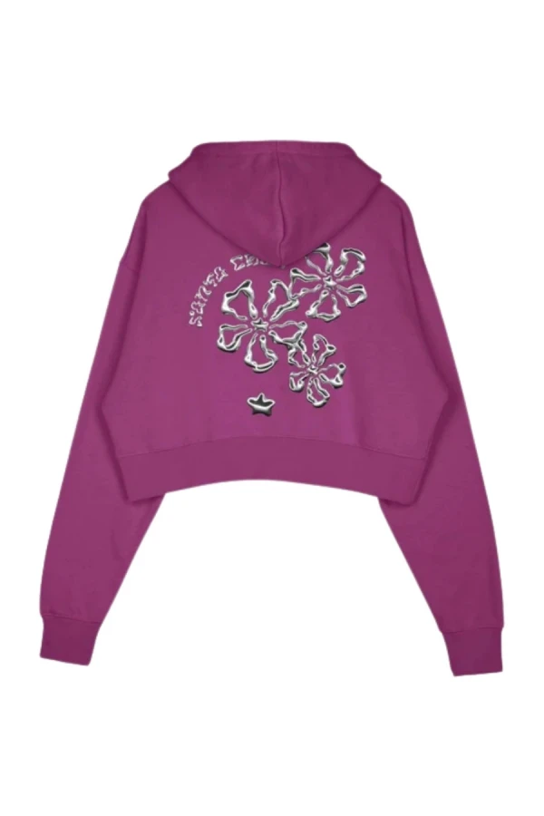 SANTA CRUZ Women’s Chrome Flower Stack Hood Hoodie – Purple