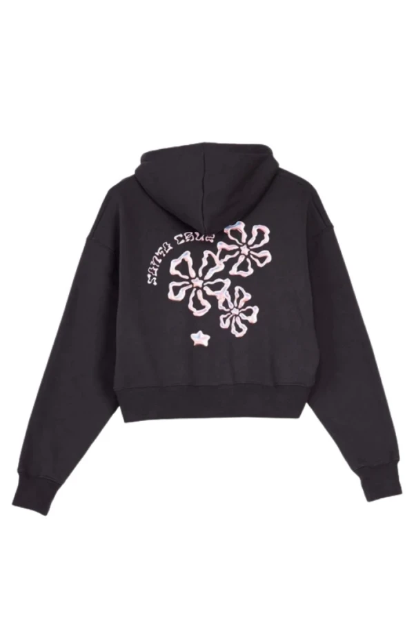 SANTA CRUZ Φούτερ με Κουκούλα Chrome Flower Stack Hood - BLACK