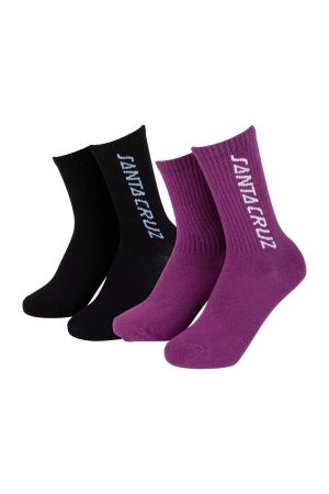 SANTA CRUZ Κάλτσες Strip Socks (2 Pack) - BLACK/PURPLE
