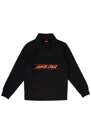 SANTA CRUZ Φούτερ λαιμόκοψη Youth Classic Fade 1/4 Zip - BLACK