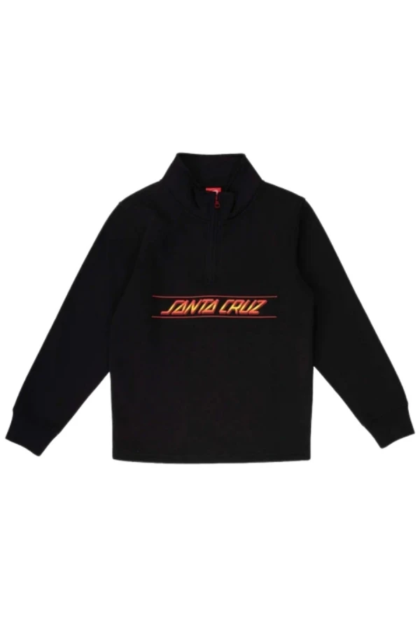 SANTA CRUZ Φούτερ λαιμόκοψη Youth Classic Fade 1/4 Zip - BLACK