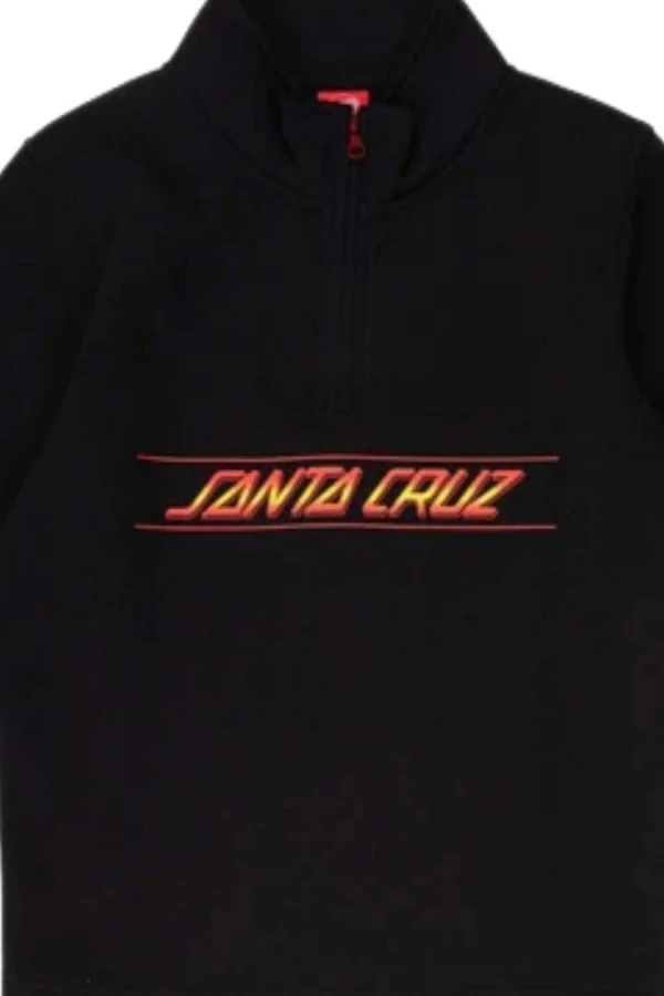 SANTA CRUZ Φούτερ λαιμόκοψη Youth Classic Fade 1/4 Zip - BLACK
