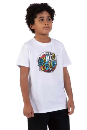 SANTA CRUZ T-Shirts Youth Pay Off Dot Front - WHITE