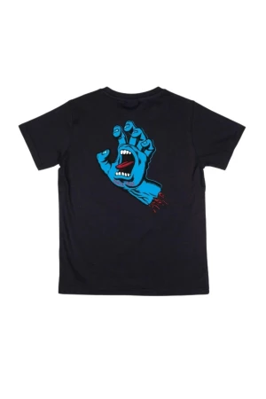 SANTA CRUZ T-Shirts Youth Screaming Hand Chest - BLACK