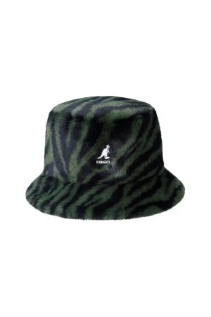 KANGOL Καπέλα FAUX FUR BUCKET - ZEBRA PRINT