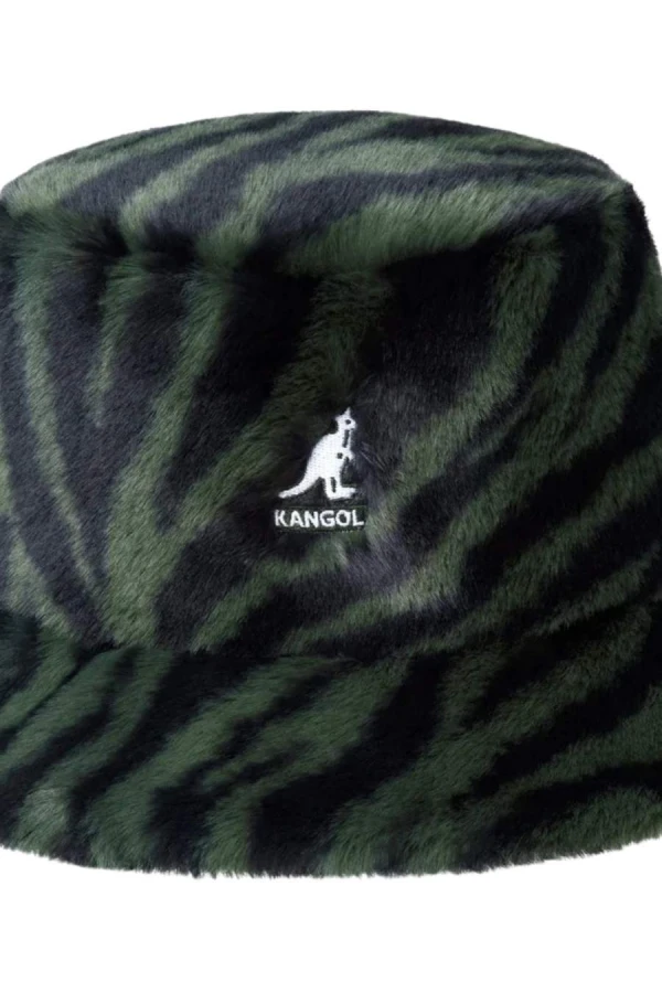 KANGOL Καπέλα FAUX FUR BUCKET - ZEBRA PRINT