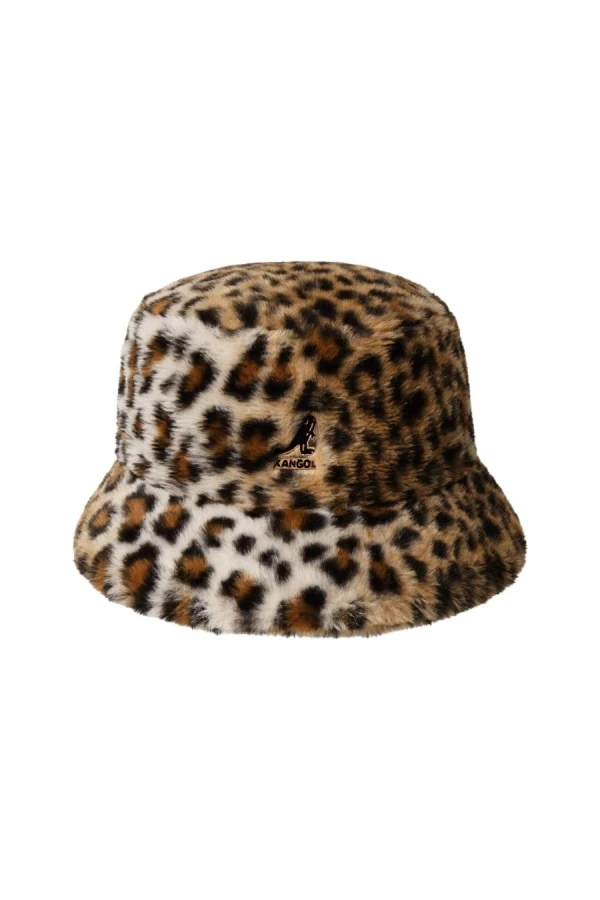 KANGOL Cap FAUX FUR BUCKET - ANIMAL PRINT