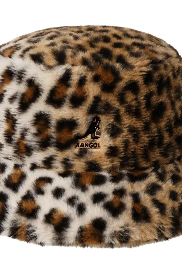 KANGOL Cap FAUX FUR BUCKET - ANIMAL PRINT