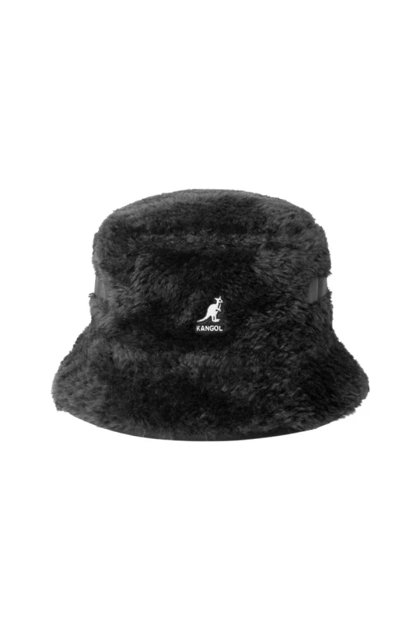 KANGOL Faux Shearling Utility Bucket Καπέλο - Μαύρο