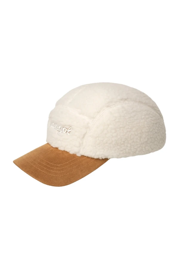 KANGOL Καπέλα SCRIPT FAUX SHERPA 5-PANEL - WHITE