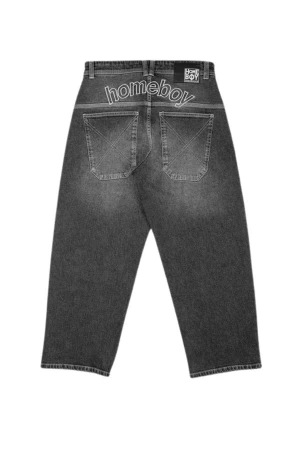 HOMEBOY Unisex Jeans X-TRA BAGGY OUTLINES DENIM – Vintage Black