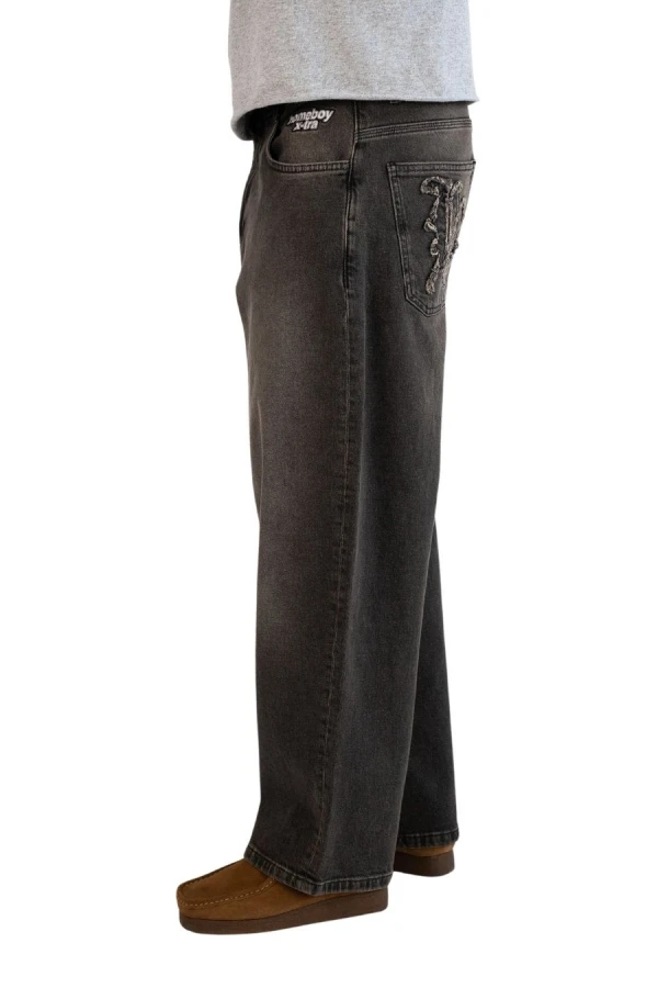 HOMEBOY Unisex Παντελόνι X-TRA MONSTER GOTHIC II – Dirty Black