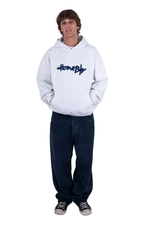 HOMEBOY Φούτερ με Κουκούλα PENCIL CHENILLE HOOD - GREY