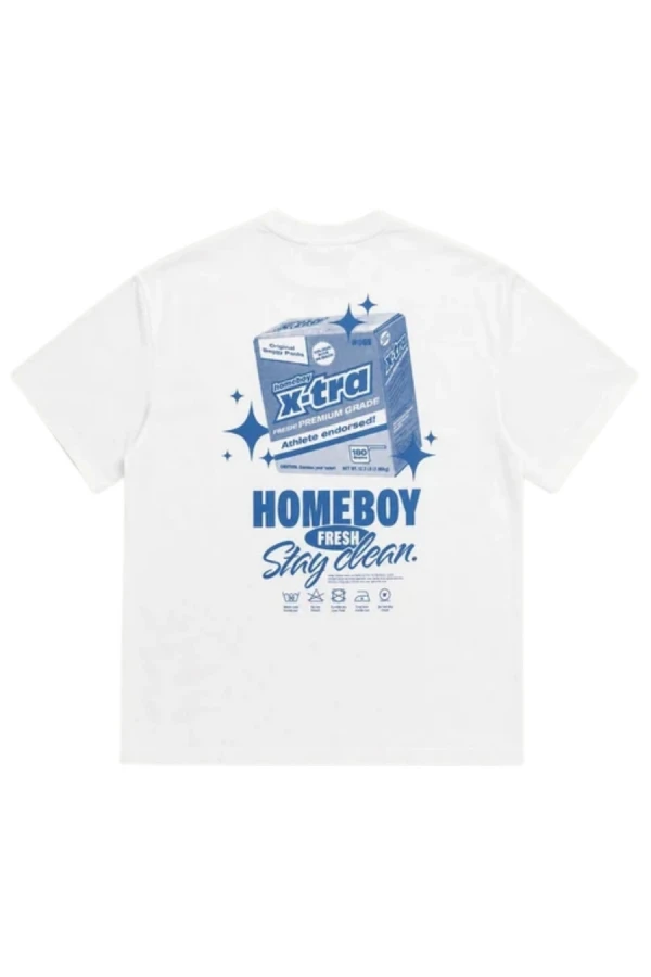HOMEBOY T-Shirts STAY CLEAN TEE - WHITE